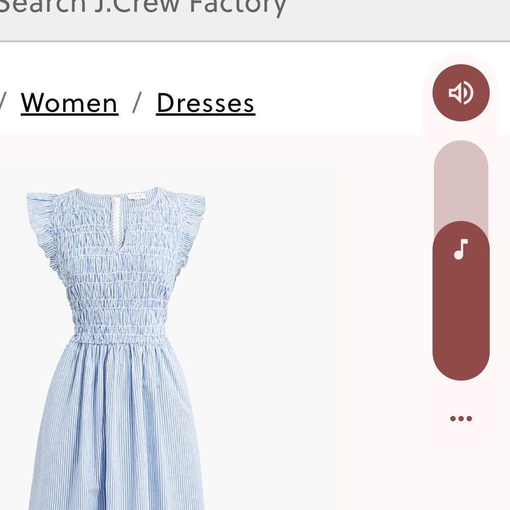 J. Crew Factory Blue Striped Dress